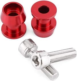 img 2 attached to Anauto Motorcycle Swing Arm Spools, 8/10mm CNC Aluminum Alloy Swing Arm Sliders Spools Stand, Swingarm Bobbins Compatible with Kawasaki, Honda, Suzuki (8MM-red)