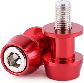 img 4 attached to Anauto Motorcycle Swing Arm Spools, 8/10mm CNC Aluminum Alloy Swing Arm Sliders Spools Stand, Swingarm Bobbins Compatible with Kawasaki, Honda, Suzuki (8MM-red)