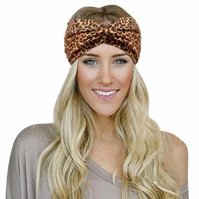 img 4 attached to Extra Large Non-Slip Huachi Headbands For Women With Leopard Print - Stylish Boho Hair Accessory For Sweat And Comfortable Hairbands