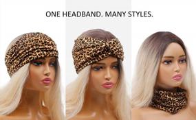 img 2 attached to Extra Large Non-Slip Huachi Headbands For Women With Leopard Print - Stylish Boho Hair Accessory For Sweat And Comfortable Hairbands