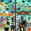 spruce up your halloween decor with 156pcs double-side window clings for kids' party decorations logo