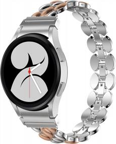 img 3 attached to Stylish Metal Bling Bracelet Strap Compatible With Samsung Galaxy Watch 5 Pro, 5, 4 Classic And Basic Series For Women By TOYOUTHS