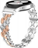 стильный металлический ремешок-браслет, совместимый с samsung galaxy watch 5 pro, 5, 4 classic и basic series для женщин от toyouths логотип