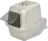 cp6 large enclosed cat litter box with hood, pearl - van ness pets odor control logo