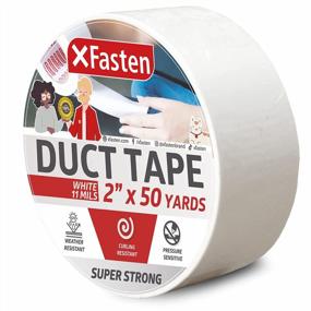 img 4 attached to XFasten Super Strong Duct Tape, White, 2" X 50 Yards Waterproof Duct Tape For Outdoor, Indoor, School And Industrial Use