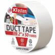xfasten super strong duct tape, white, 2" x 50 yards waterproof duct tape for outdoor, indoor, school and industrial use logo