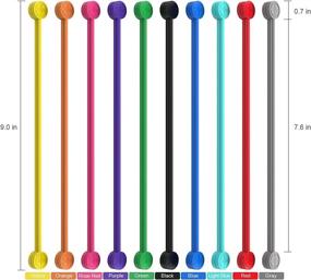 img 3 attached to 🔌 Atree Reusable Silicone Magnetic Cable Ties - Organize Cables, Hang & Hold Stuff (10 Colors - 20 Pack)