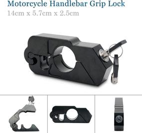 img 1 attached to 🔒 Adjustable Anti-Theft Motorcycle Grip Lock - Heavy Duty Handlebar Throttle Security Lock to Safeguard Street, ATV, Dirt Bikes | Black