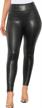 high waisted faux leather leggings for nightclubs: stretchy & sexy pleather pants for women by hibshaby logo