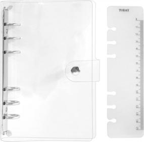 img 4 attached to MultiBey A6 Binder Personal Ring Planner Clear A6 Clear Binder Cover Soft Shells 6-Ring Loose Leaf Notebook Folder (Silver, A6 (7.5" X 5" X 1"))