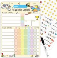 magnetic chore chart with video game rewards for kids' behavior and responsibility at home logo