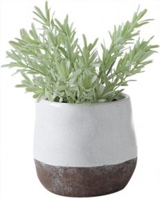 img 3 attached to White Ceramic Crackle 2 Tone 4-Inch Round Pot By Torre & Tagus | 902108A Corsica