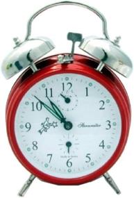 img 1 attached to Sternreiter Double-Bell Mechanical Alarm Clock, Ruby Red MM 111 602 33