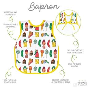 img 3 attached to 🍽️ BapronBaby Eric Carle Food Parade Bapron - Waterproof Stain Resistant Bib - Machine Washable - 6m - 5yr - (Baby/Toddler 6m-3T) - Improved SEO