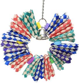 img 4 attached to 🐦 Bonka Bird Toys 1139: Burst of Fun with Colorful Bamboo Shredding for Parrots, Parrotlets, Cockatoos, African Greys, and Amazons