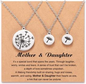 img 4 attached to Unique Mother-Daughter Matching Dandelion Necklace Set: Perfect Gift For Mom And Daughter On Birthdays, Christmas & More!