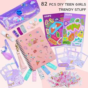 img 3 attached to Create Your Own Stylish Journal With Scientoy DIY Journal Kit For Tween Girls - Perfect Arts & Crafts Gifts With Stationery Supplies For Ages 8-12!