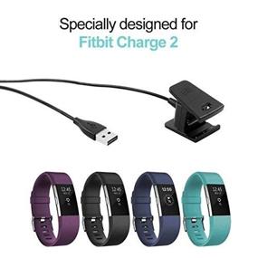 img 2 attached to 💪 Мастер Кабели: Зарядное устройство для Fitbit Charge 2 для фитнес-браслета с функцией измерения сердечного ритма - высококачественный USB-кабель и док-адаптер для зарядки