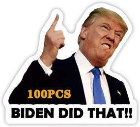 img 4 attached to 👍 100Pcs Biden Did That Sticker Decal: Hilarious Trump vs. Joe Biden Bumper Decals for Cars, Laptops, Motorcycles, and More!