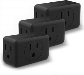 img 4 attached to VINTAR 3-Pack Multi Plug Outlet Extender | Grounded Wall Tap Adapter Power Splitter