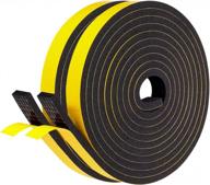 fowong foam weather striping, клейкая уплотнительная лента для изоляции окон и дверей 1/2 "w x 1/4 " t x 26 'l, тонкий уплотнитель высокой плотности 13 футов x 2 рулона логотип