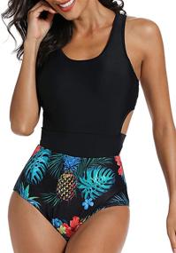 img 4 attached to 👙 MOLYBELL Racerback Women's Clothing Swimsuit, the Perfect High-waisted Monokini at Swimsuits & Cover Ups