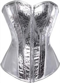 img 4 attached to Vintage Stripe Waist Cincher Corset Vest For Women | Underbust Bodyshaper In Plus Sizes