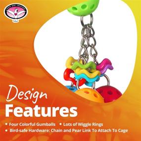 img 2 attached to 🐦 Super Bird Creations SB1093 Jingleberries Bird Toy: Small/Medium Bird Size - Discover Endless Fun!