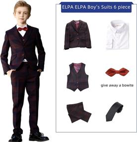 img 2 attached to 👦 ELPA Classic Plaid Boys' Clothing - Suits & Sport Coats for Children