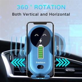 img 2 attached to 🚗 Smart Wireless Car Charger Phone Holder 2022, Auto Sensing Cell Phone Car Charger Holder Compatible for iPhone 13/12/11 Pro/XS/XR/8 Plus, Samsung S10/S9/Note10/Note9