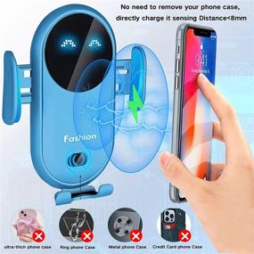 img 1 attached to 🚗 Smart Wireless Car Charger Phone Holder 2022, Auto Sensing Cell Phone Car Charger Holder Compatible for iPhone 13/12/11 Pro/XS/XR/8 Plus, Samsung S10/S9/Note10/Note9