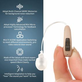 img 1 attached to Усовершенствованный перезаряжаемый усилитель слуха Maihear для пожилых людей и взрослых - заушное магнитно-контактное зарядное устройство с превосходными функциями подавления обратной связи и шумоподавления