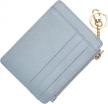 woogwin women's slim rfid credit card holder wallet: mini front pocket & keychain coin purse! logo