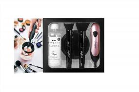img 3 attached to STYLPRO Electric Makeup Brush Cleaner And Dryer Set With Award-Winning Colored Spinning Device, Professional Cleanser, And 2 Makeup Brushes – Clean And Dry Brushes In Seconds For Premium Results