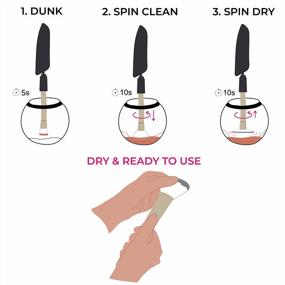 img 1 attached to STYLPRO Electric Makeup Brush Cleaner And Dryer Set With Award-Winning Colored Spinning Device, Professional Cleanser, And 2 Makeup Brushes – Clean And Dry Brushes In Seconds For Premium Results