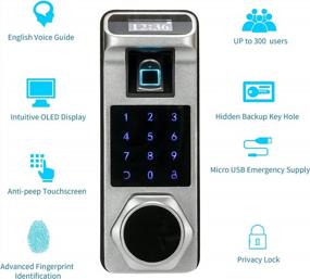 img 3 attached to HARFO K1 Fingerprint Door Lock, Keyless Entry Door Lock, Keypad Lock, Biometric Door Lock, Digital Door Lock For Home And Office (Silver)