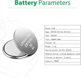 img 3 attached to Литиевые батарейки LiCB CR1616 большой емкости — 20 шт. батарейки-таблетки для долговременной работы