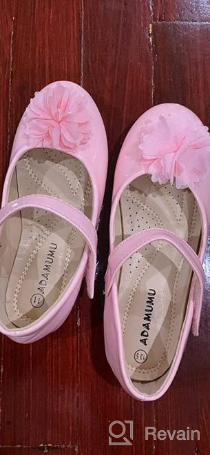 img 1 attached to 💃 Sparkle on Stage with ADAMUMU Toddler Ballet Flower Glitter Girls' Shoes review by Shah Moser