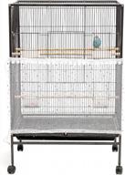 perfitel universal birdcage cover seed catcher parrot birdcage nylon mesh guard netting with lace (not included birdcage,1 piece) (100 x 18 inch, white)… logo