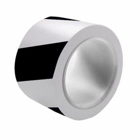img 4 attached to UltraTape 1165: Clean Room Approved Black/White Hazard Striped Floor Marking Tape - 1 In X 54 Ft Roll