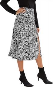 img 1 attached to SweatyRocks Boho Chic Midi Skirt: Print, Split And Style