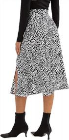 img 3 attached to SweatyRocks Boho Chic Midi Skirt: Print, Split And Style