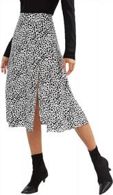img 2 attached to SweatyRocks Boho Chic Midi Skirt: Print, Split And Style