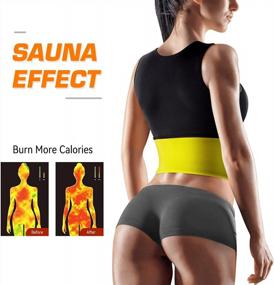 img 3 attached to Cimkiz Sauna Vest Sweat Waist Trainer For Women Lower Belly Fat With Sauna Suit Effect Neoprene Workout Tank Top