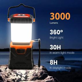 img 2 attached to 3000 Lumen 8 Mode Super Bright LED Camping Lantern - 4400MAh Rechargeable Battery, Perfect For Power Outages, Hurricanes And More!