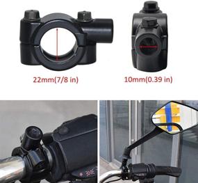 img 3 attached to Motorcycle HandleBar Mirror Thread Adaptor Motorcycle & Powersports ... Accessories