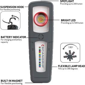 img 3 attached to 🔦 SCANGRIP SUNMATCH 3: High CRI+ Rechargeable LED Work Light with 5 Color Temperatures for Detailing and Color Matching