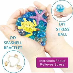 img 3 attached to 🌈 Rainbowfun Ocean Sensory Bin with Ocean Animal Toys, Water Beads, Sensory Toys for Toddlers, Preschoolers, and Kids Ages 3-8