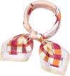 small square women's silk scarf: corciova 21 x 21 satin bandana in 100% real mulberry silk logo