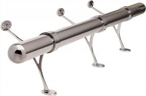 img 2 attached to Upgrade Your Home Bar With Outwater'S 8' Bar Foot Rail Kit - Undercounter Mount Hardware And Polished Stainless Steel Tubing Included!